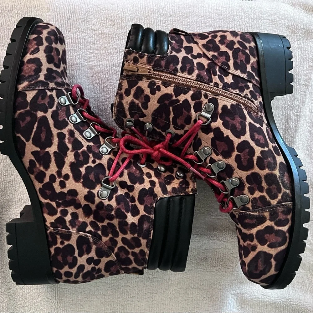 Womens So Leopard Print Ankle Boots. Excellent Condition